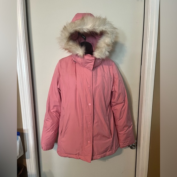 Gap Hooded Down Winter Jacket Pink Sz Medium - Picture 1 of 16